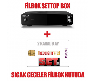 Humax Filbox Dijital uydu alıcı + 2 Kanal Adult Kart