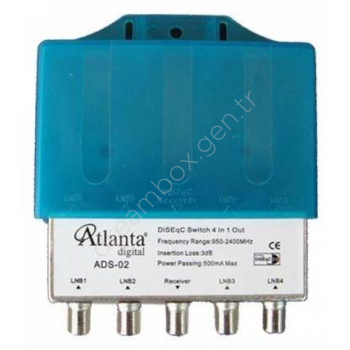 Atlanta 1/4 DiseqC Switch Kutulu
